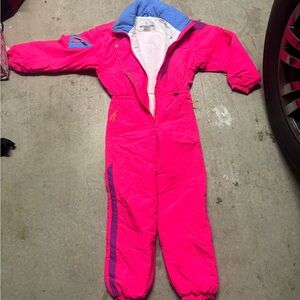 Obermeyer Vintage Kids Pink One Piece Snowsuit Skisuit